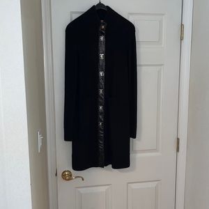 Tory Burch wool coat great condition size M with patent leather trim